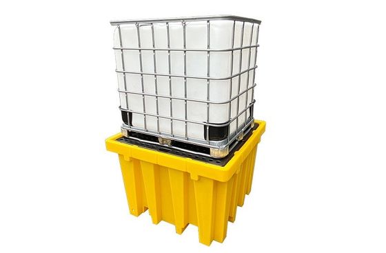주문 4면 포크리프트 입구 PE 팔렛 L1380 W1380 H900mm 385Gallon 온라인 제조