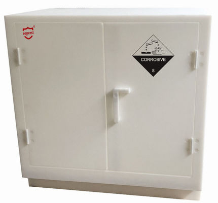 주문 실험실 용매 플라스틱 두 개의 문 작은 부식 캐비닛 흰색 폴리 프로필렌 산 온라인 제조